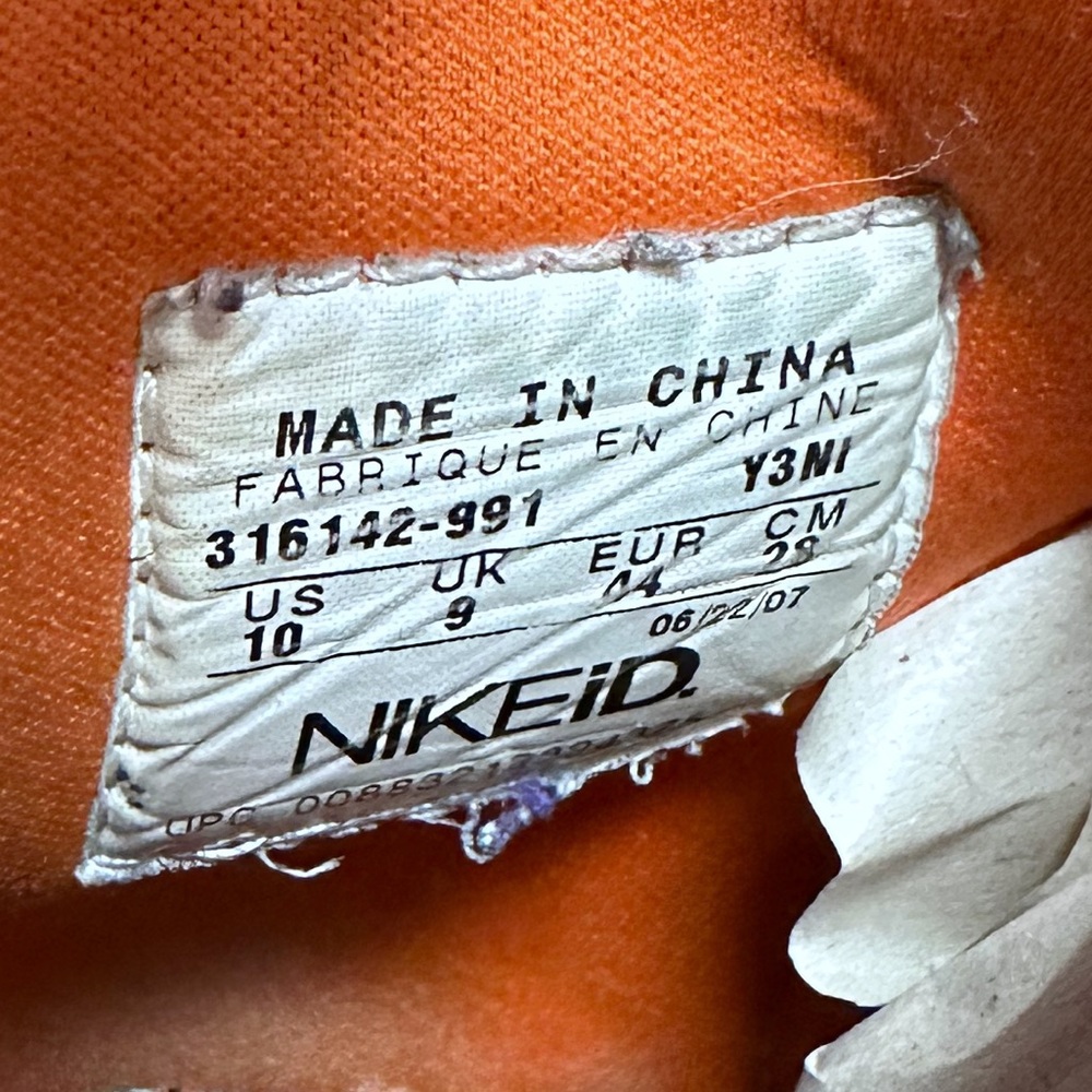 Nike ID Dunk High Orange Black White 316412-991 Men’s 10 Women’s 11.5 - Picture 5 of 6